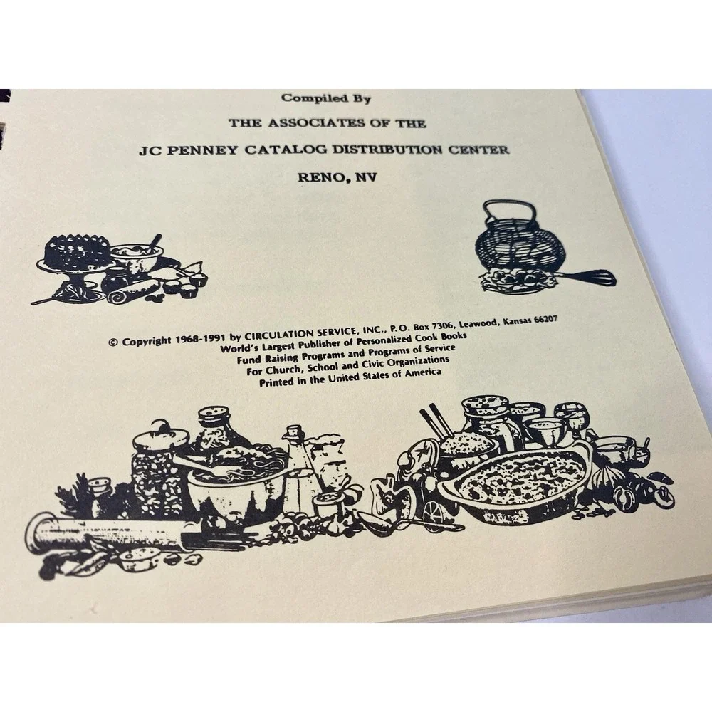 Home Made Cooking Good Nuff For Sharing Cookbook‎ 1991 Reno NV JC Penney Catalog
